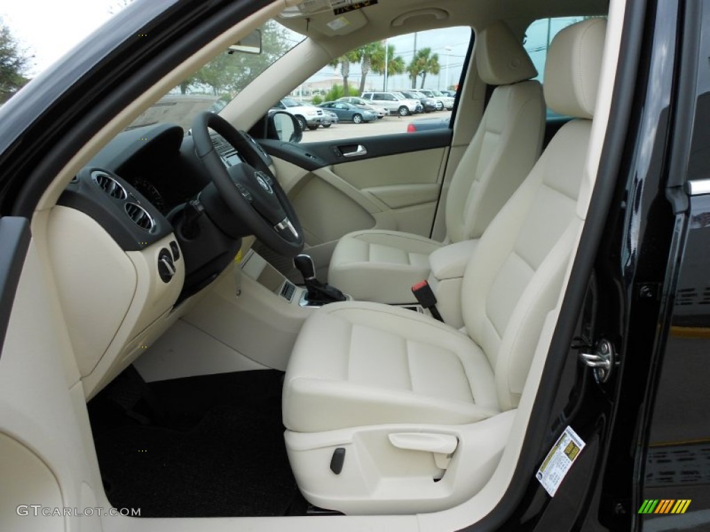 2012 Tiguan SE - Deep Black Metallic / Beige photo #11
