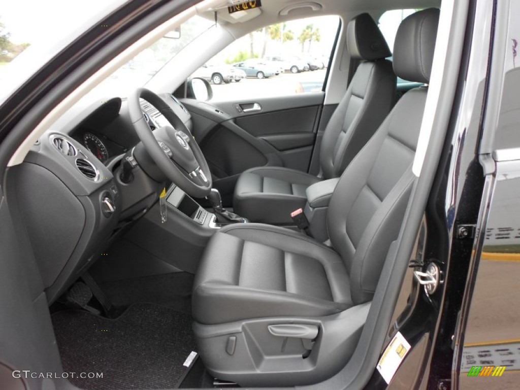2012 Tiguan SE - Deep Black Metallic / Black photo #11