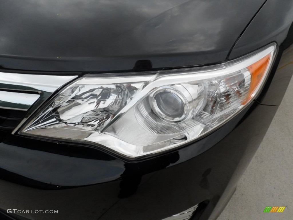 2012 Camry XLE V6 - Attitude Black Metallic / Ash photo #9