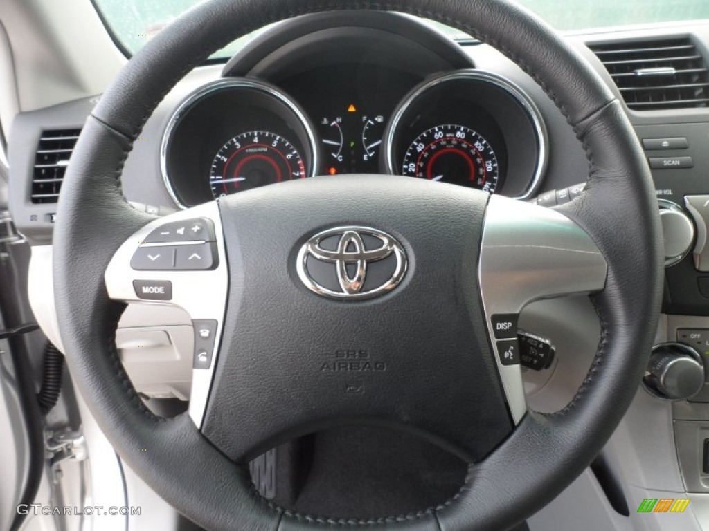 2012 Toyota Highlander SE Ash Steering Wheel Photo #56523769