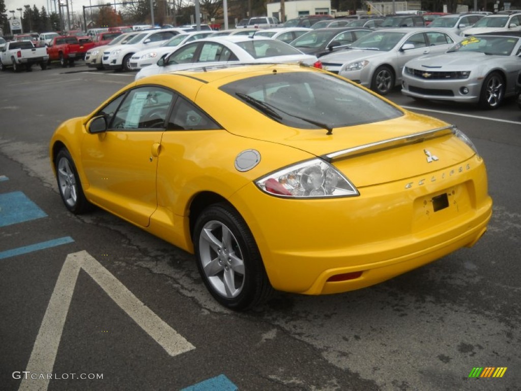 2009 Eclipse GS Coupe - Solar Satin Yellow / Dark Charcoal photo #5