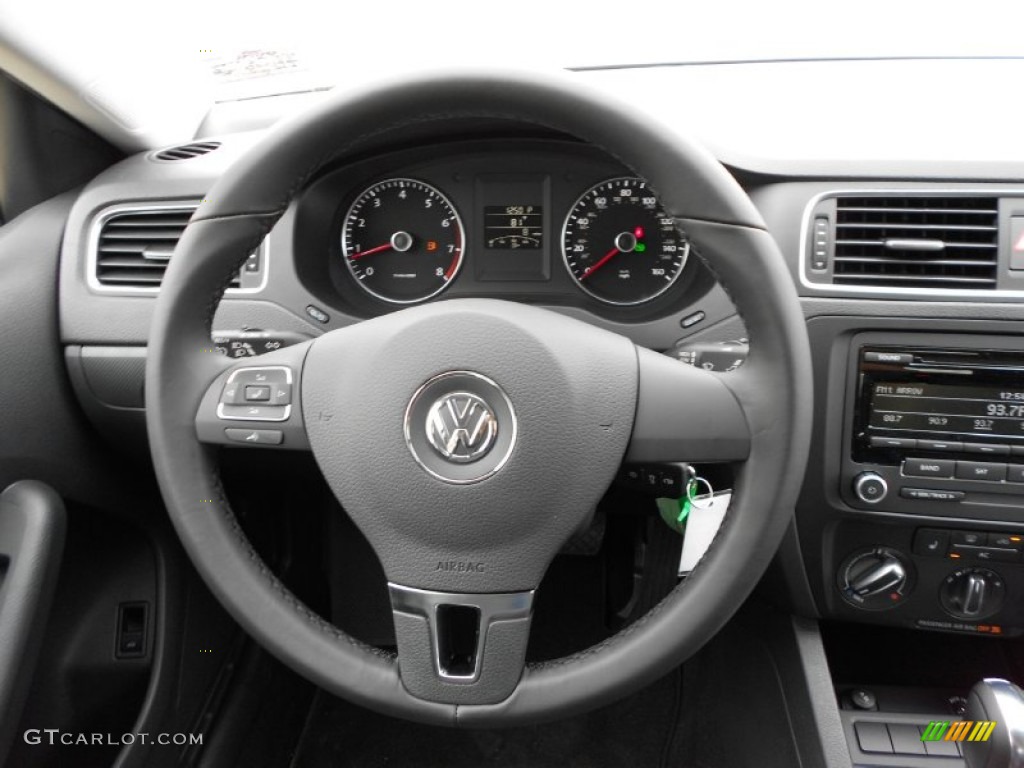 2012 Jetta SE Sedan - Platinum Gray Metallic / Titan Black photo #16