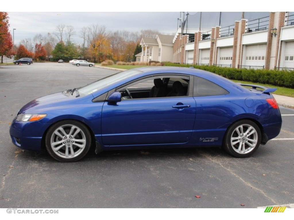 2008 Civic Si Coupe - Fiji Blue Pearl / Black photo #3