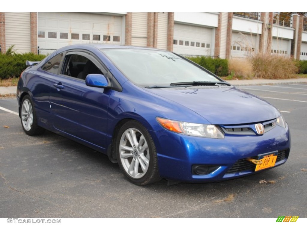 2008 Civic Si Coupe - Fiji Blue Pearl / Black photo #6