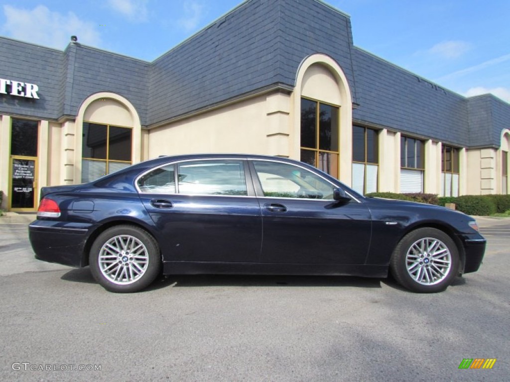 2005 7 Series 745Li Sedan - Orient Blue Metallic / Black/Cream Beige photo #4