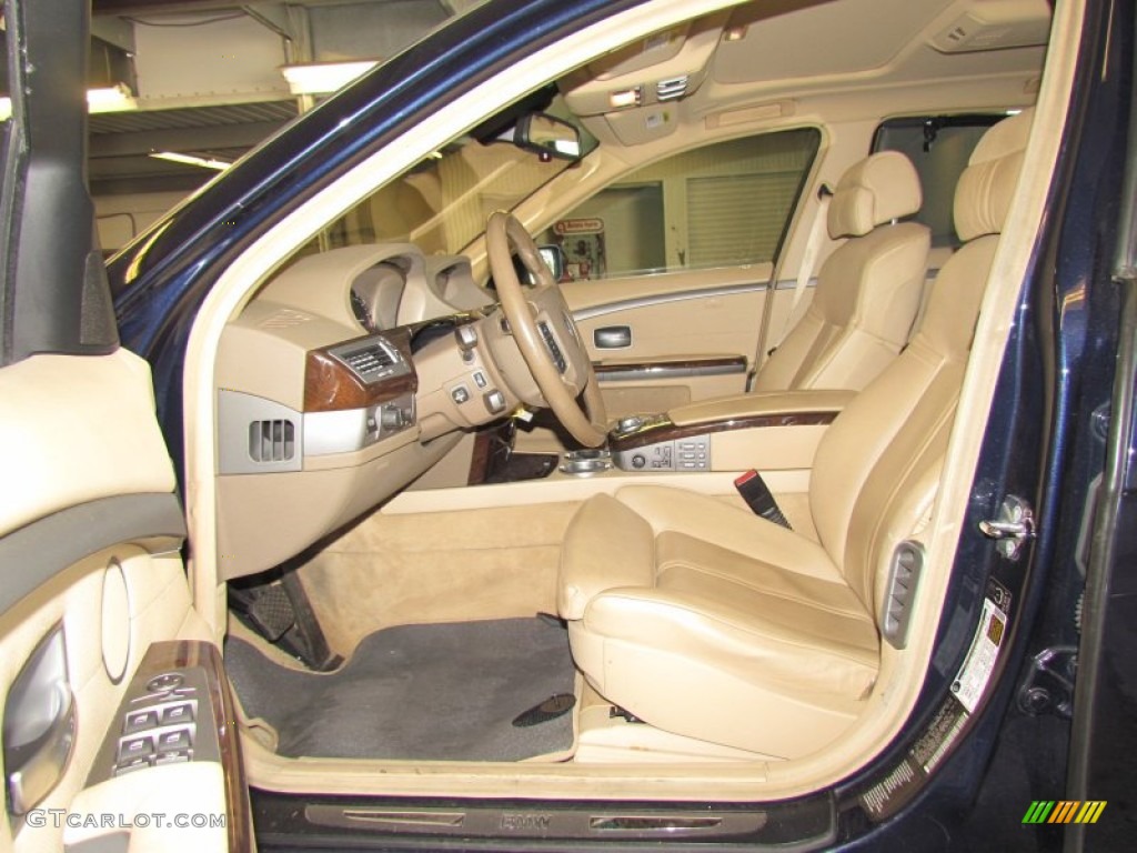 2005 7 Series 745Li Sedan - Orient Blue Metallic / Black/Cream Beige photo #8