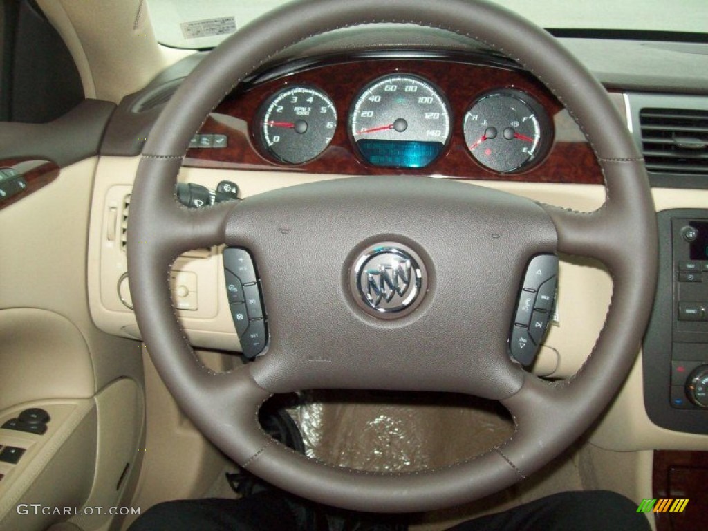 2011 Buick Lucerne CXL Cocoa/Cashmere Steering Wheel Photo #56532468