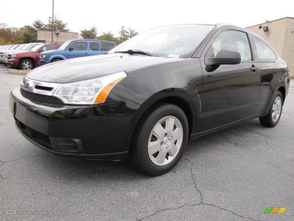 2008 Focus S Coupe - Black / Medium Stone photo #1