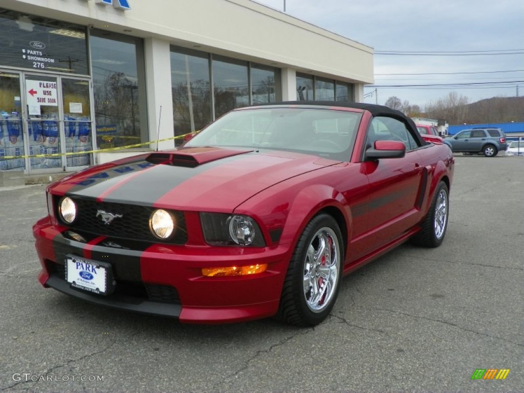 Dark Candy Apple Red Ford Mustang