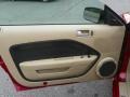Dark Charcoal/Medium Parchment 2008 Ford Mustang GT/CS California Special Convertible Door Panel