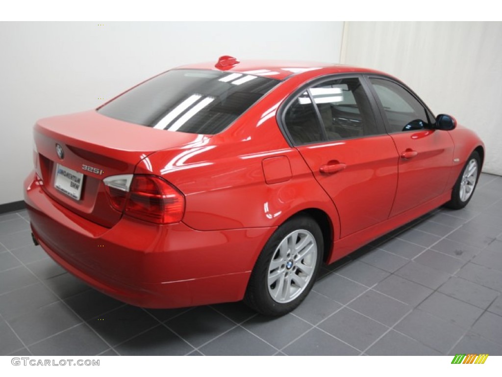 2006 3 Series 325i Sedan - Electric Red / Beige photo #10