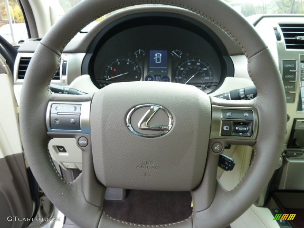 2012 Lexus GX 460 Ecru/Auburn Bubinga Steering Wheel Photo #56533522