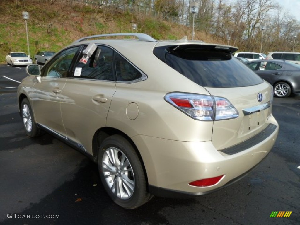 Satin Cashmere Metallic 2012 Lexus RX 450h AWD Hybrid Exterior Photo #56534626