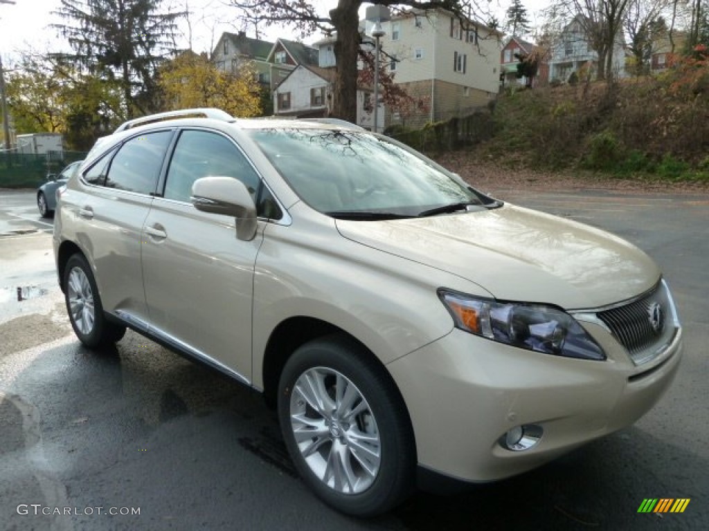 Satin Cashmere Metallic 2012 Lexus RX 450h AWD Hybrid Exterior Photo #56534662
