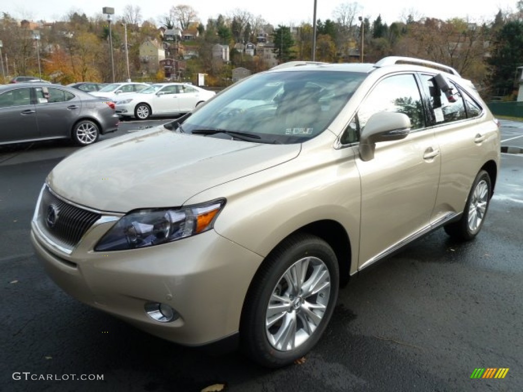 Satin Cashmere Metallic 2012 Lexus RX 450h AWD Hybrid Exterior Photo #56534680