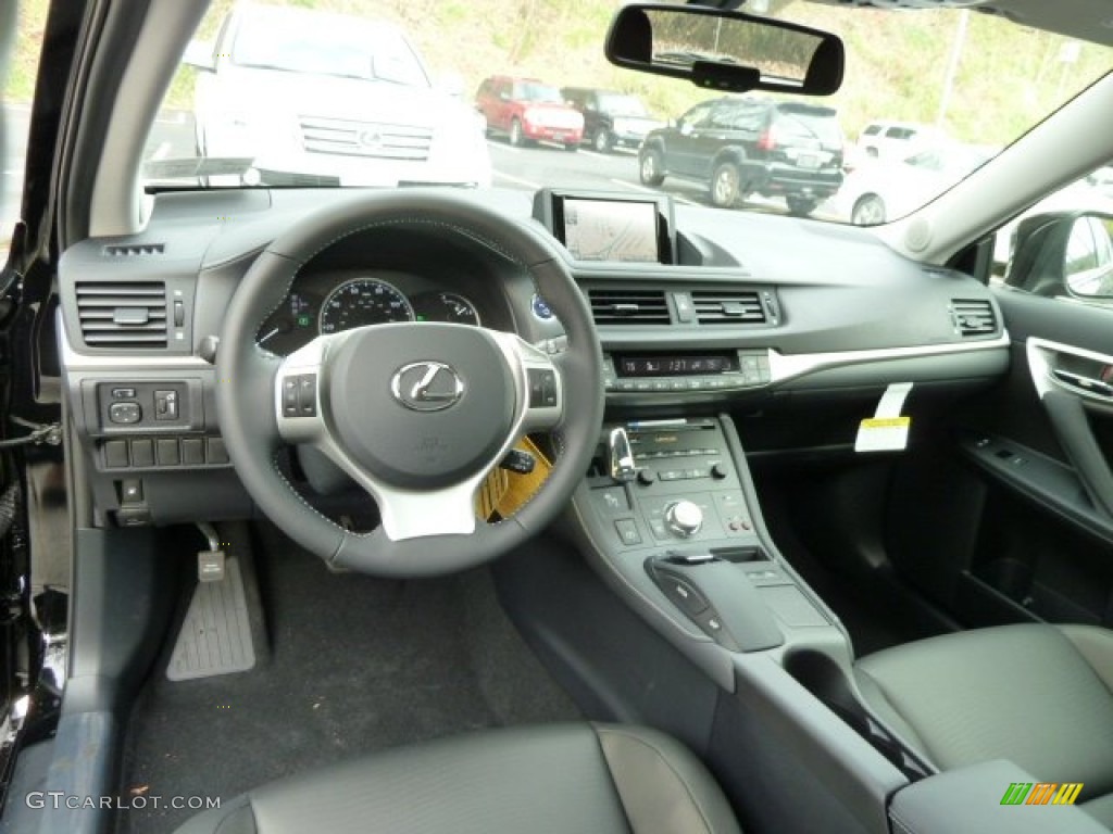 2012 Lexus CT 200h Hybrid Premium Black Dashboard Photo #56535058
