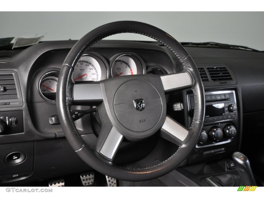 2009 Dodge Challenger R/T Dark Slate Gray Steering Wheel Photo #56535079