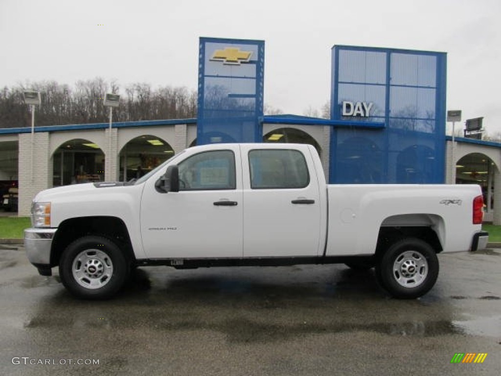 2012 Silverado 2500HD Work Truck Crew Cab 4x4 - Summit White / Dark Titanium photo #2