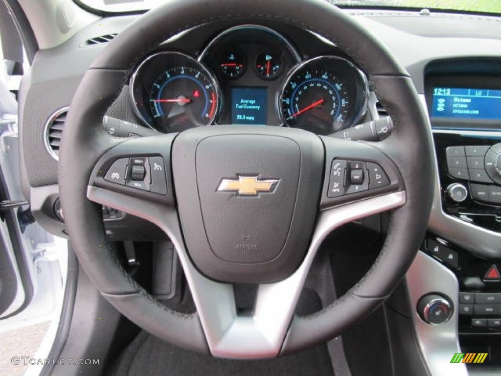 2012 Chevrolet Cruze LTZ/RS Jet Black Steering Wheel Photo #56542314