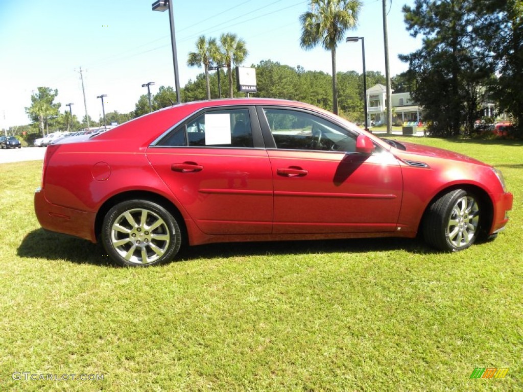 Crystal Red 2008 Cadillac CTS Sedan Exterior Photo #56543737