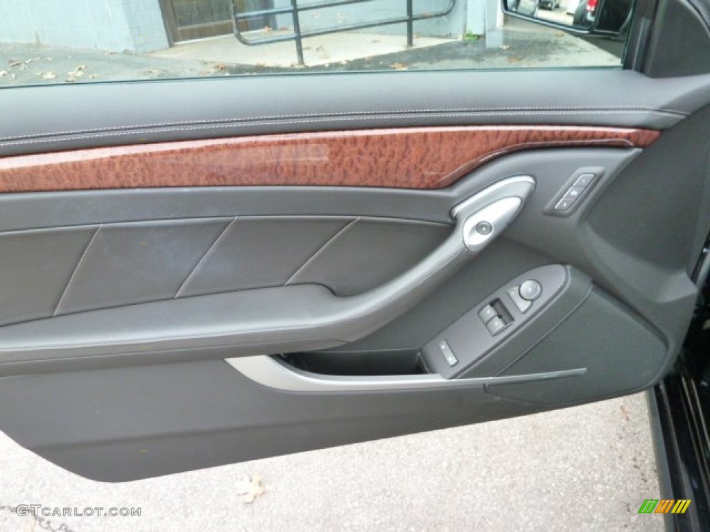 2011 Cadillac CTS 4 AWD Coupe Ebony Door Panel Photo #56544249