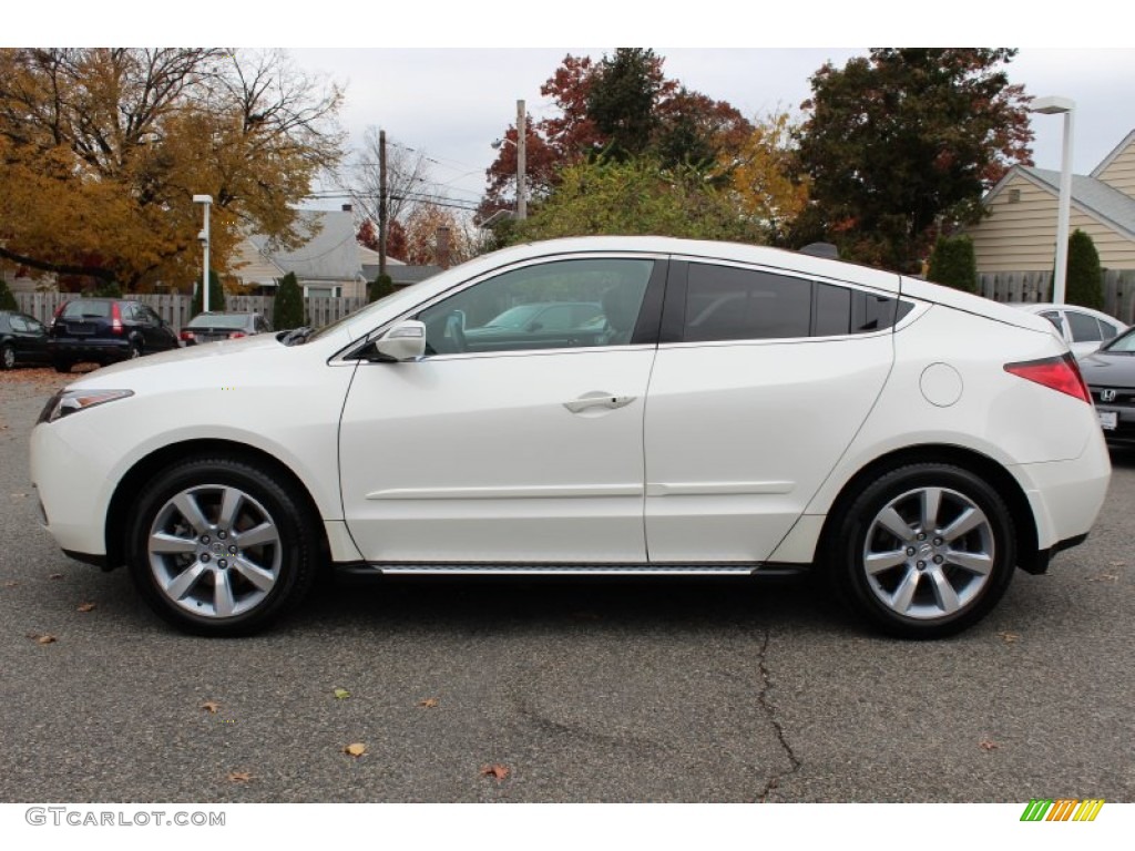 2010 ZDX AWD Technology - Aspen White Pearl / Sumatra photo #6