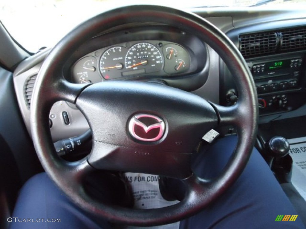 2003 Mazda B-Series Truck B3000 Regular Cab Dual Sport Medium Dark Flint Steering Wheel Photo #56547556