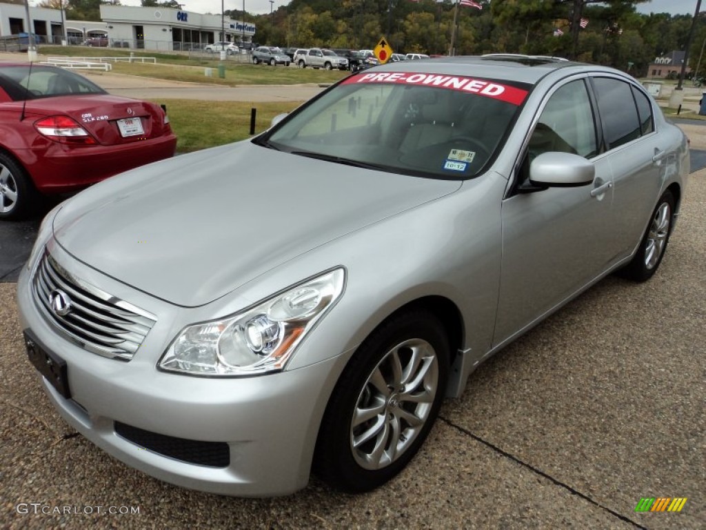 2008 G 35 Sedan - Liquid Platinum Silver / Stone photo #1