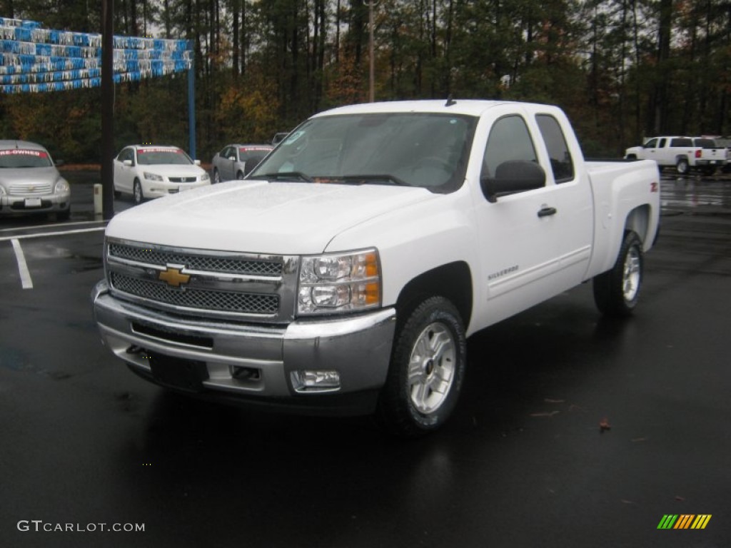 2012 Silverado 1500 LT Extended Cab 4x4 - Summit White / Light Titanium/Dark Titanium photo #1