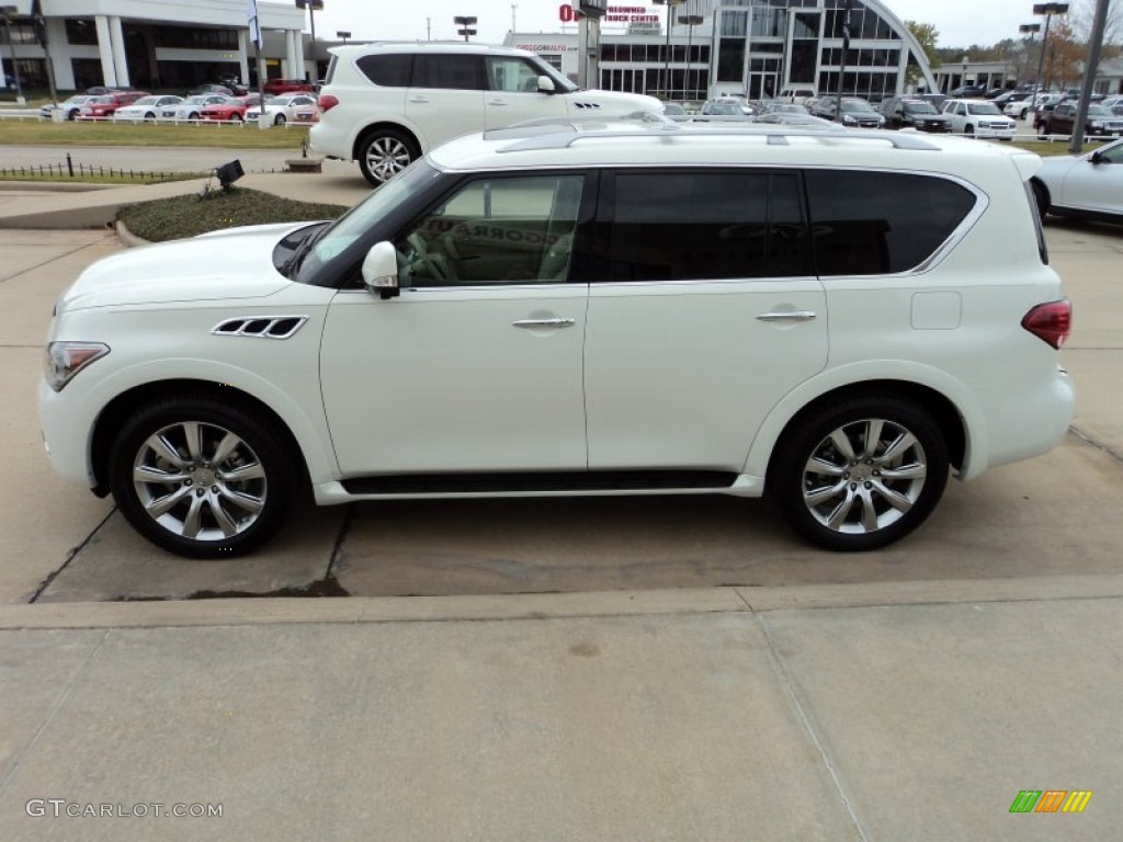 Moonlight White 2012 Infiniti QX 56 Exterior Photo #56551105