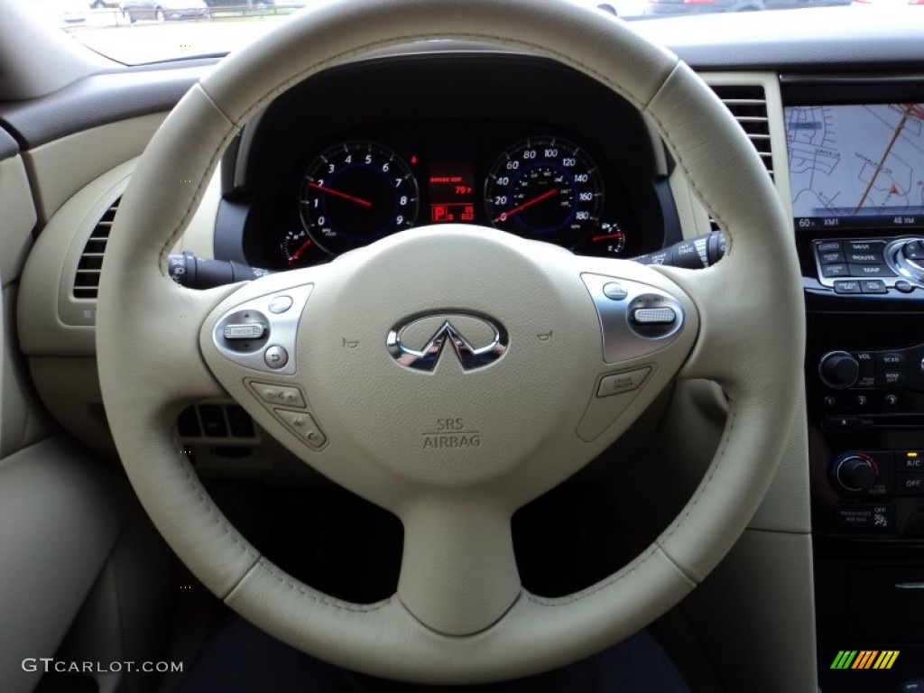 2011 Infiniti FX 35 Wheat Steering Wheel Photo #56551966