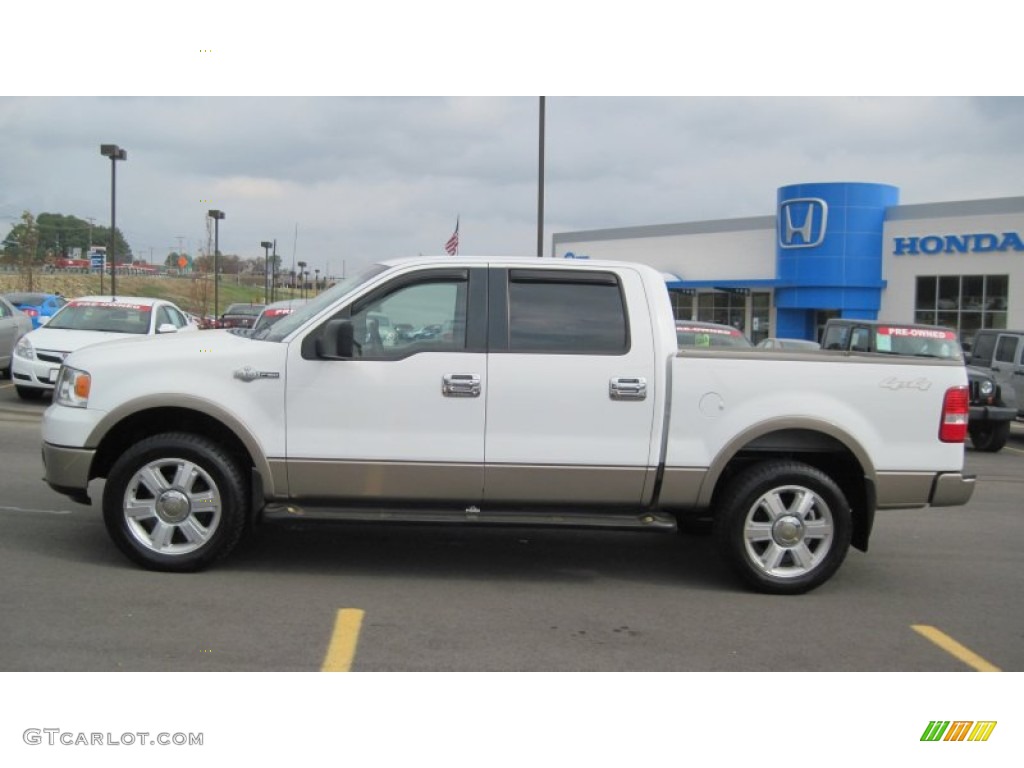 2006 F150 King Ranch SuperCrew 4x4 - Oxford White / Castano Brown Leather photo #2