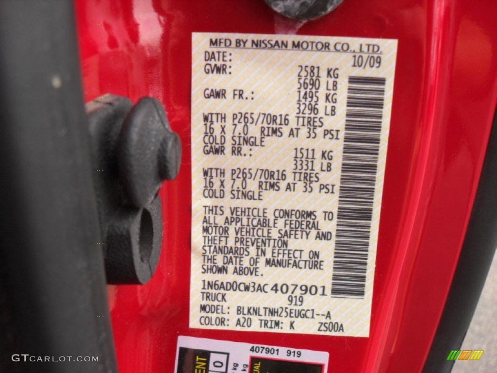 2010 Nissan Frontier SE V6 King Cab 4x4 Parts Photos