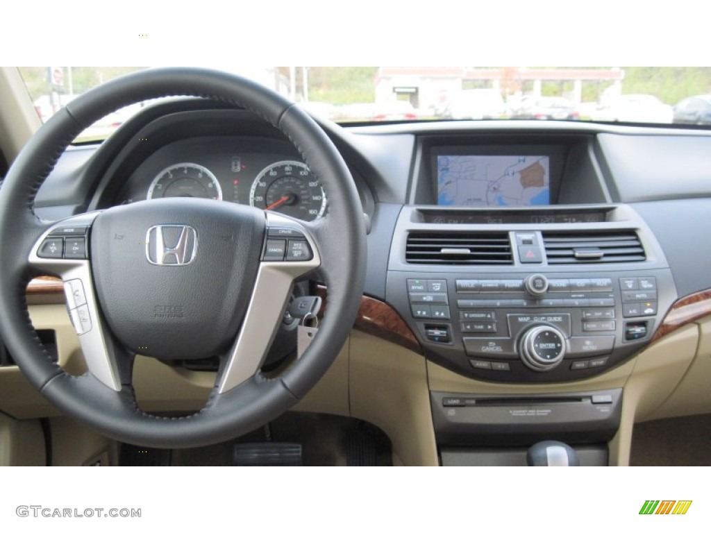 2012 Honda Accord EX-L V6 Sedan Ivory Dashboard Photo #56553400