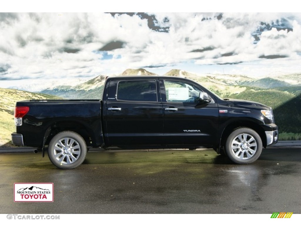 2012 Tundra Platinum CrewMax 4x4 - Black / Black photo #2