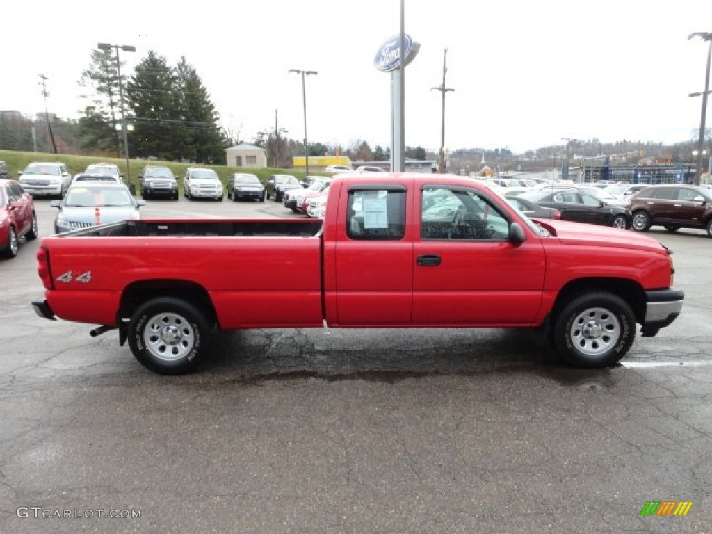 2006 Silverado 1500 Work Truck Extended Cab 4x4 - Victory Red / Dark Charcoal photo #5