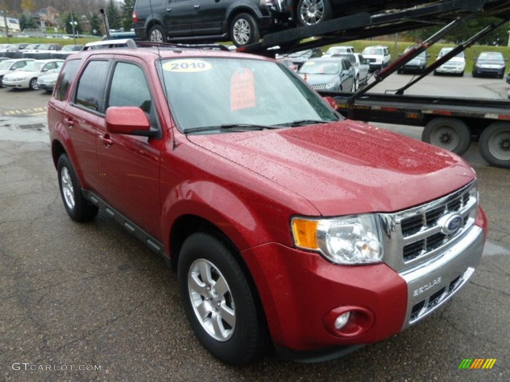 2010 Escape Limited V6 4WD - Sangria Red Metallic / Charcoal Black photo #6