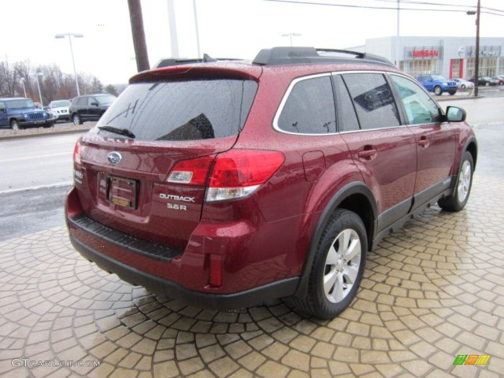 2011 Outback 3.6R Limited Wagon - Ruby Red Pearl / Warm Ivory photo #11