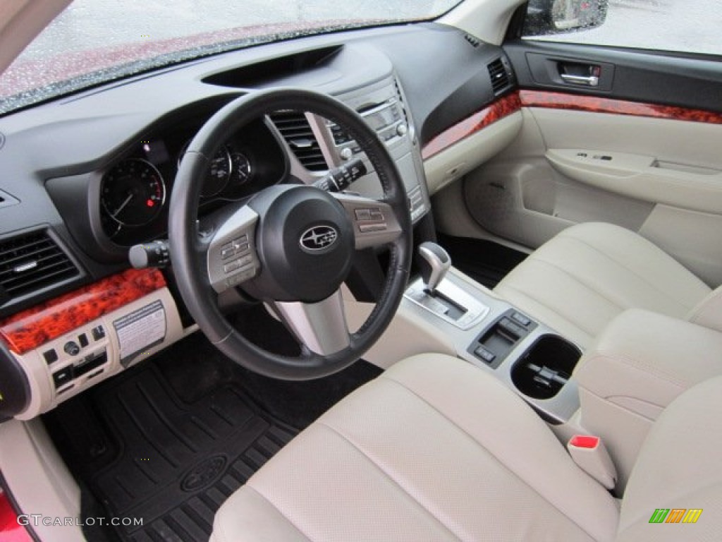 Warm Ivory Interior 2011 Subaru Outback 3.6R Limited Wagon Photo #56555251