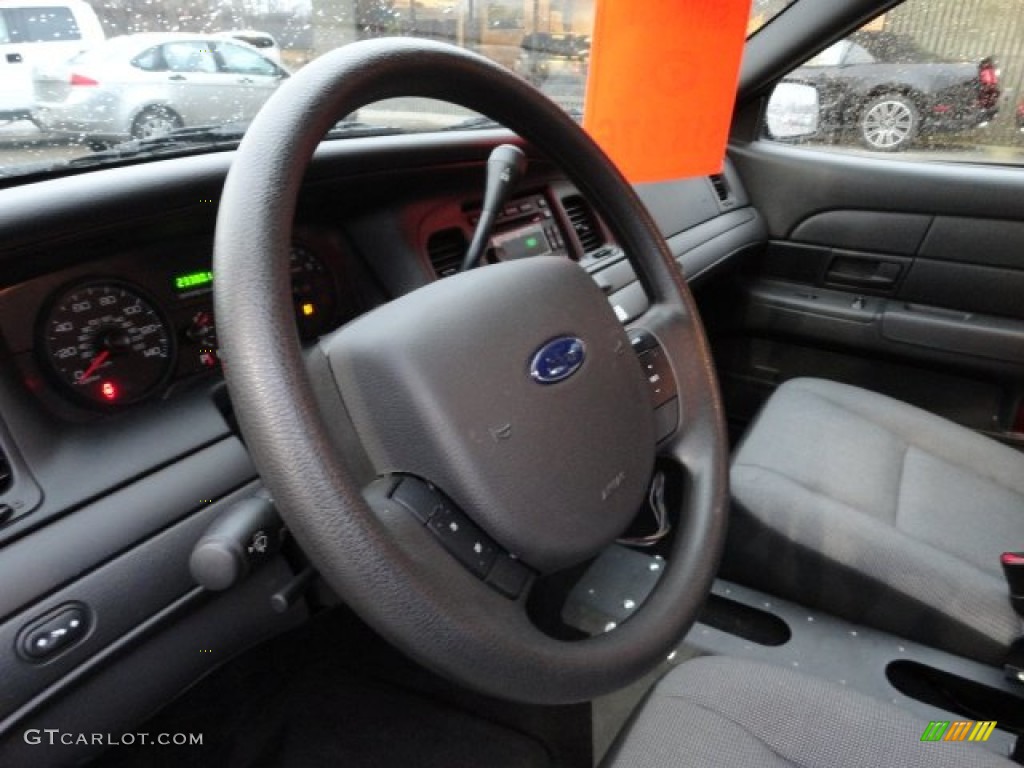 2010 Ford Crown Victoria Police Interceptor Charcoal Black Steering Wheel Photo #56555503