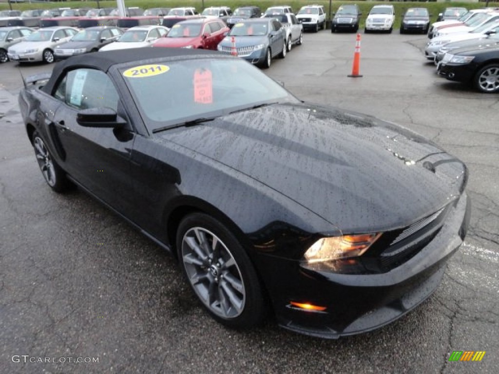 2011 Mustang GT/CS California Special Convertible - Ebony Black / CS Charcoal Black/Carbon photo #6