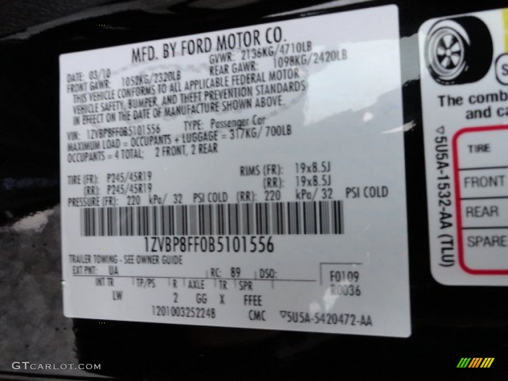 2011 Mustang GT/CS California Special Convertible - Ebony Black / CS Charcoal Black/Carbon photo #19