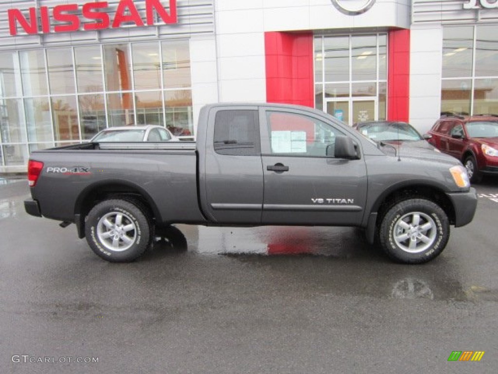 Smoke Gray 2012 Nissan Titan Pro-4X King Cab 4x4 Exterior Photo #56556616