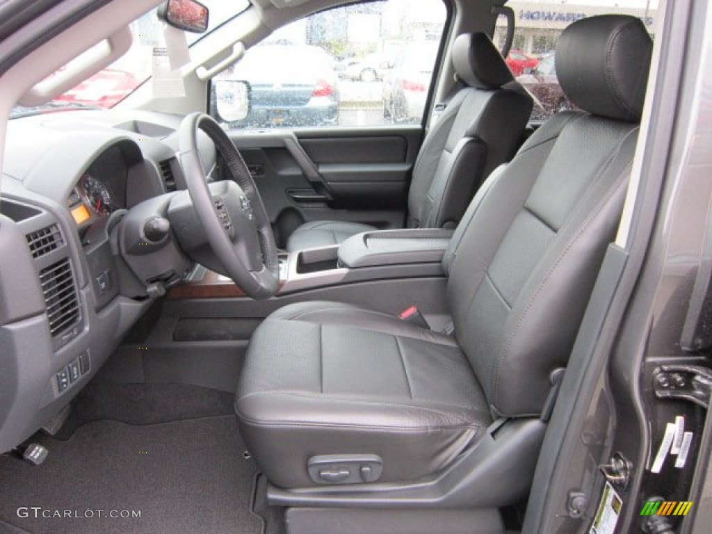 Charcoal Interior 2012 Nissan Titan SL Heavy Metal Chrome Edition Crew Cab 4x4 Photo #56556853