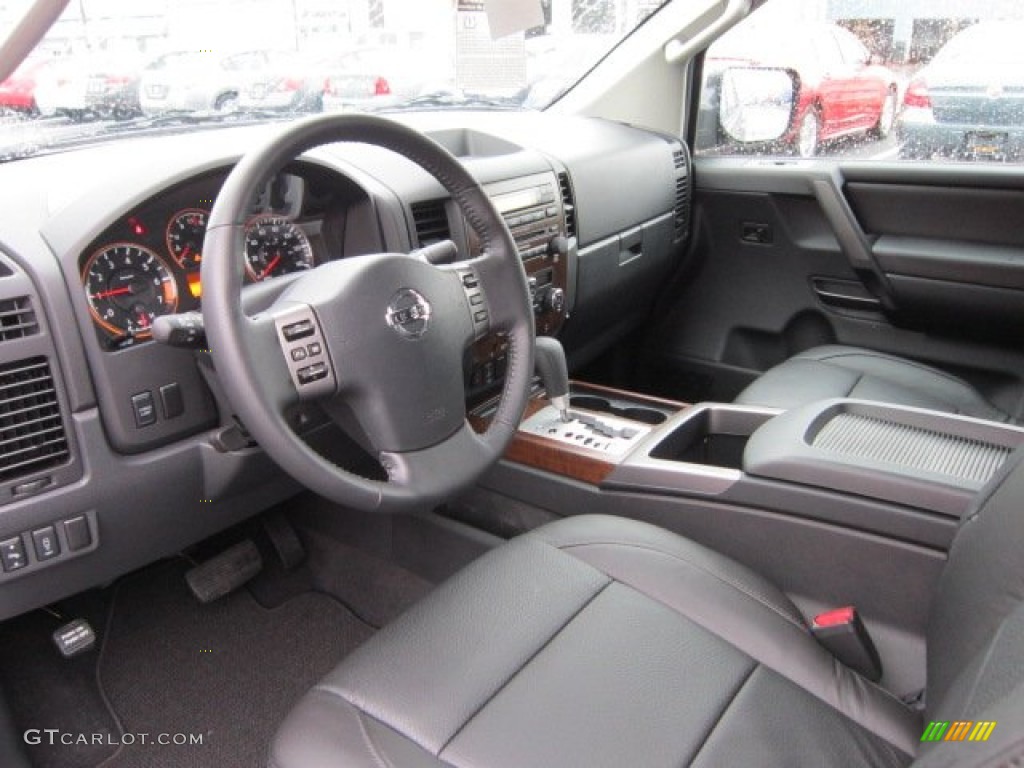 Charcoal Interior 2012 Nissan Titan SL Heavy Metal Chrome Edition Crew Cab 4x4 Photo #56556862