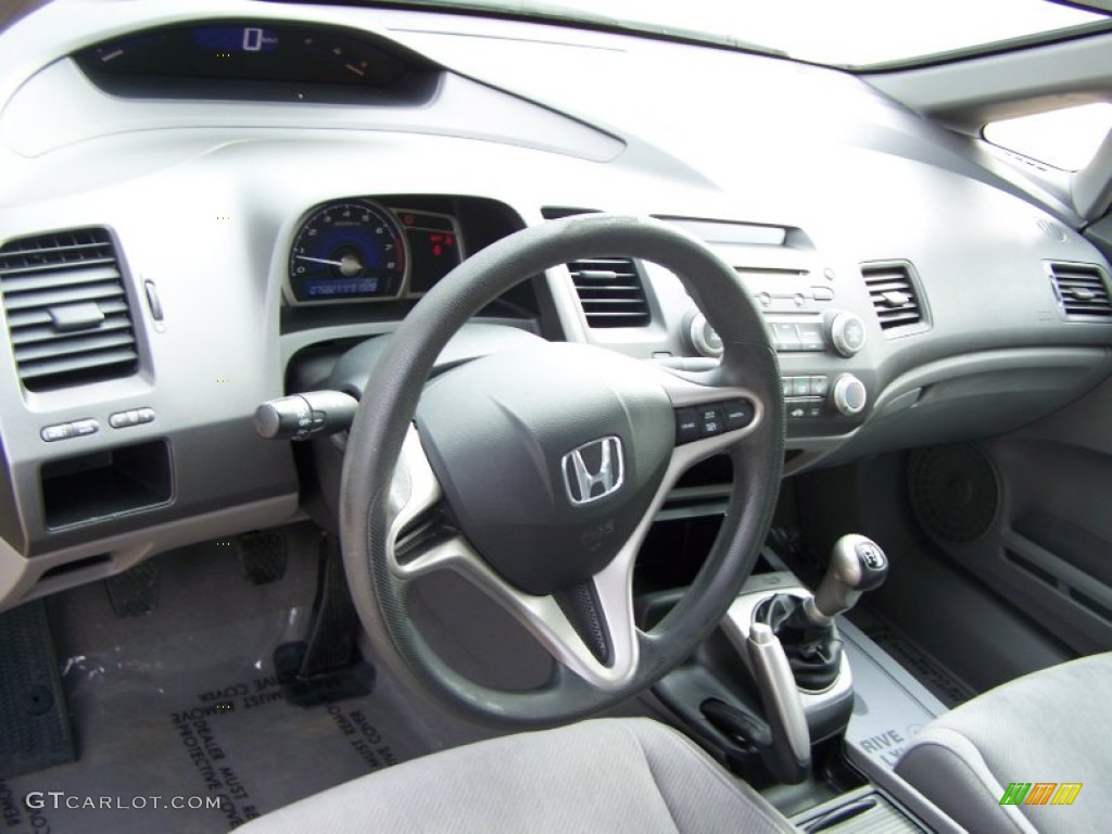 2009 Honda Civic LX Sedan Gray Dashboard Photo #56558878