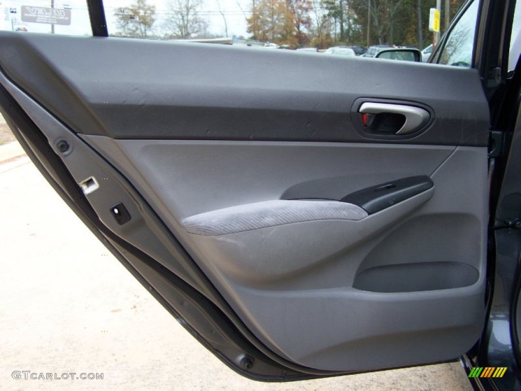 2009 Honda Civic LX Sedan Gray Door Panel Photo #56558947