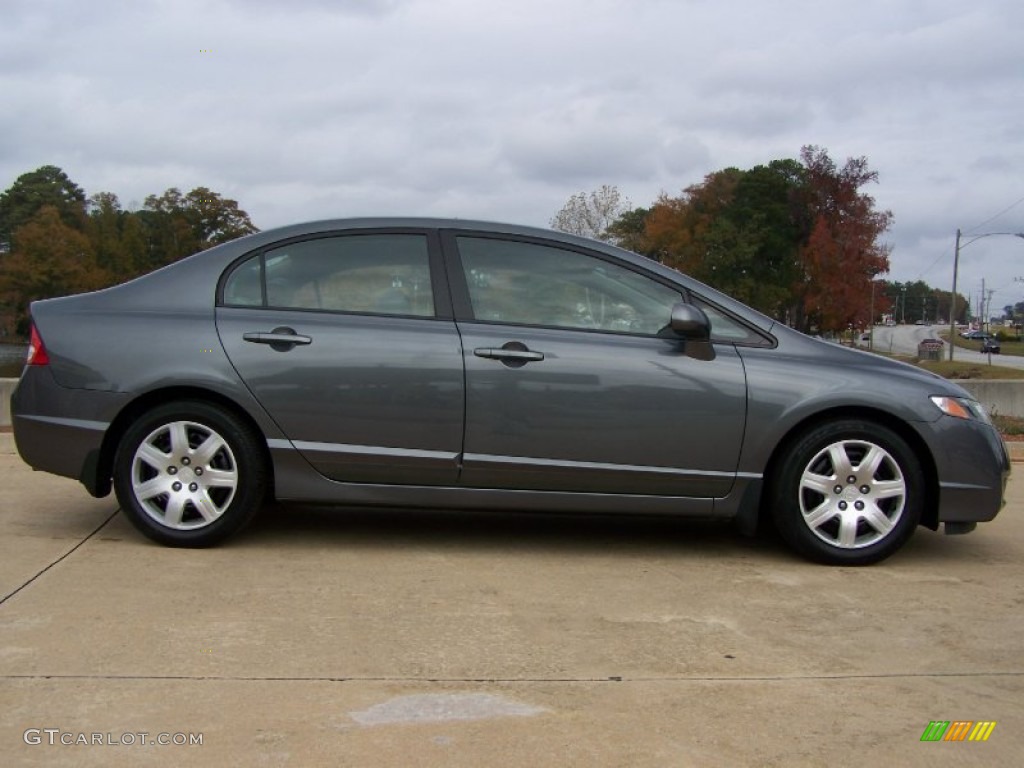 Polished Metal Metallic 2009 Honda Civic LX Sedan Exterior Photo #56559091
