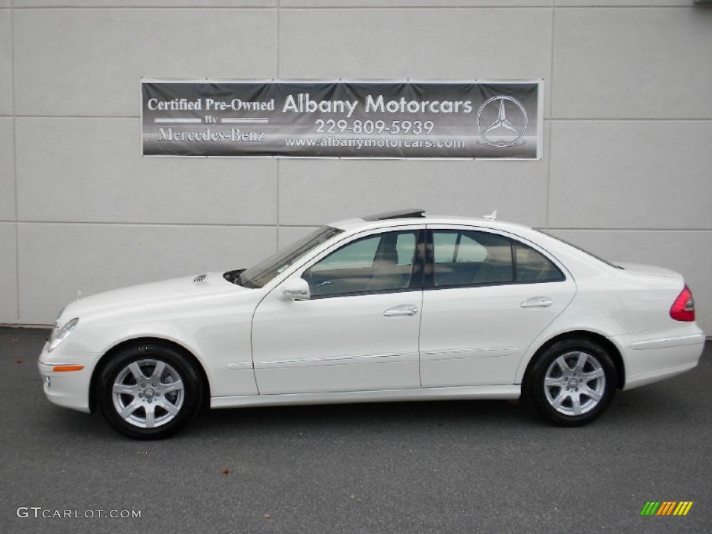 2008 E 320 BlueTEC Sedan - Arctic White / Cashmere photo #1