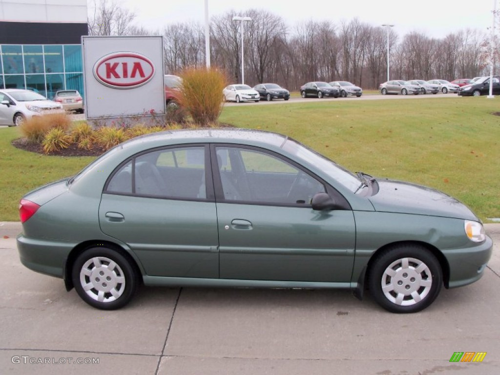 Forest Green 2002 Kia Rio Sedan Exterior Photo #56559652